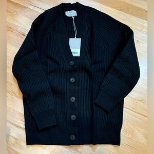 Everlane - The Felted Merino Cocoon Cardigan - Black - XS - NWT